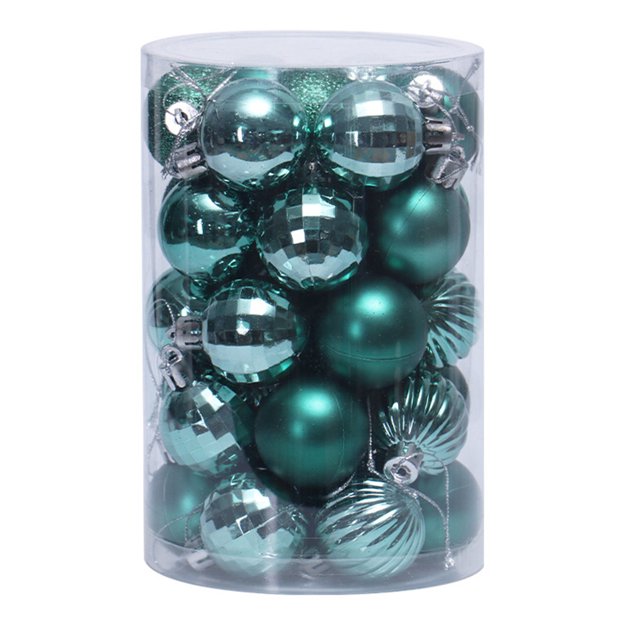 34 Uds. Adornos de bolas de Navidad inastillables de 4cm para árbol de Navidad decoración de fiesta de cumpleaños de boda Zhivalor CWY-1044