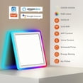 thumbnail image 4 of Annaror Smart LED Ceiling Light WiFi, 13in RGB Flush Mount Lighting Fixture with Remote, Compatible with Alexa Google Home, Low Profile Ceiling Light for Bedroom, Kitchen, Square White, 4 of 8