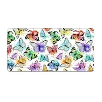 Smoaffly Colorful Butterfly License Plate Decorative Car Front License Plates Cover, Vanity Tag, Metal Car Plate, Aluminum Novelty License Plate New Car Gift for Men/Women/Boy/Girls Car,6 X 12 Inch