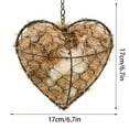 thumbnail image 2 of Handmade Fiber Bird Nesting Heart, Birds Nests Material Holder, Hummingbird Nest Boxes for Outside, Dual-Season Outdoor Bird Shelter for Garden, Yard & Bird Lovers Gift (1Set), 2 of 5