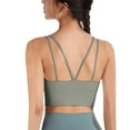 thumbnail image 4 of vigerkar Women Sport Bra with Removable Padded Racerback Bralette Medium Support Running Yoga Bra Top Green, S, 4 of 9
