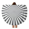thumbnail image 1 of LADDKA 60 inch Round Beach Towel Blanket Silver Sun Gray Rays Line Starburst Sunburst Burst Beam Travel Circle Circular Towels Mat Tapestry Beach Throw, 1 of 2