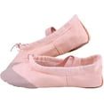 thumbnail image 3 of Ballet Slipper Shoes Stretch Satin Ballerinas Dance Yoga Flats with Pure Ribbons for Girls (Toddler/Little Kid/Big Kid, 3 of 7