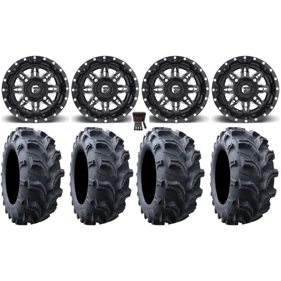Fuel Lethal 14" Wheels Black 28" Vampire II Tires Polaris RZR XP 1000 / PRO XP / Ranger XP 900/1000