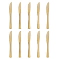 thumbnail image 2 of Suministros de decoración de vajilla desechable, juego de cubiertos premium resistentes, utensilios para restaurantes, fiestas y festivales. 10x cubiertos de oro, 2 of 9