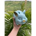 thumbnail image 3 of Y.Byani Piggy Bank Coin Bank Pig Statue Gifts Polyresin Home Decor Arts 8.3 inch (Blue), 3 of 7