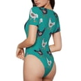 thumbnail image 3 of Fotbe Funny Chicken Women's Crew Neck Short Sleeves Bodysuit Tops Round Neck Slim Sleeveless Soft Comfortable Basic-Medium, 3 of 9