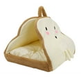 thumbnail image 2 of EHJRE Toast Shaped Cat Bed for Indoor Cats Soft Kitten Bed for Small Animal Kitten M M, 2 of 8
