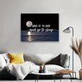 thumbnail image 7 of [Inspirational framed canvas] Pine Wood Framed "Give it to God and Go to Sleep" Canvas Wall Art | Tranquil Ocean and Moon Scene | Religious Home Accent, Coastal Decor for Bedroom and Living Room, 7 of 7