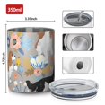 thumbnail image 4 of 12oz Coffee Tumblers Cavalier King Charles Spaniel Dog and Flower Stainless Steel Vacuum Insulated Travel Tumbler Coffee Cups Mug with Lid and Straw with Cleaning Brush for Cold & Hot Drinks, 4 of 5