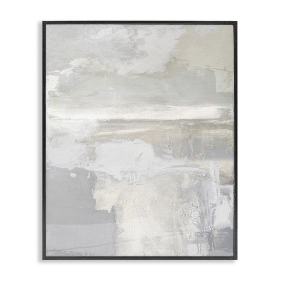 Stupell Industries Modern Cascading Soft Neutrals Black Framed Giclee Art, 11 x 14, by Rachel Springer