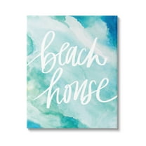 Stupell Industries Beach House Watercolor Phrase Nature Painting Gallery Wrapped Canvas Print Wall Art, 24 x 30