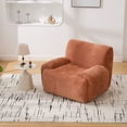 thumbnail image 4 of Leumius 43" Oversized Accent Chair,Boneless Upholstered Single Sofa Chair,Comfy Chenille Armchair Reading Lounge Chair with Deep Seats for Living Room,No Assembly Required,Orange, 4 of 8