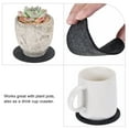 thumbnail image 3 of Uxcell 4" 6" 8" 10" Round Plant Coasters Felt Reversible Pad Mat, Gray 16in1 Set, 3 of 5