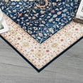 thumbnail image 3 of CAROMIO Area Rug Boho Distressed Area Rug Vintage Floral Rug Throw Carpet Non-Slip Washable Rug, 3' x 5' Navy Blue, 3 of 5