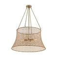 thumbnail image 5 of Longleaf 4-Light Outdoor Chandelier in Burnished Brass, 5 of 6