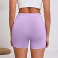 thumbnail image 5 of Kvture Biker Shorts for Women with Pockets High Elastic Waisted Workout Tummy Control Gym Running Solid Slim Yoga Shorts Purple XXL, 5 of 6