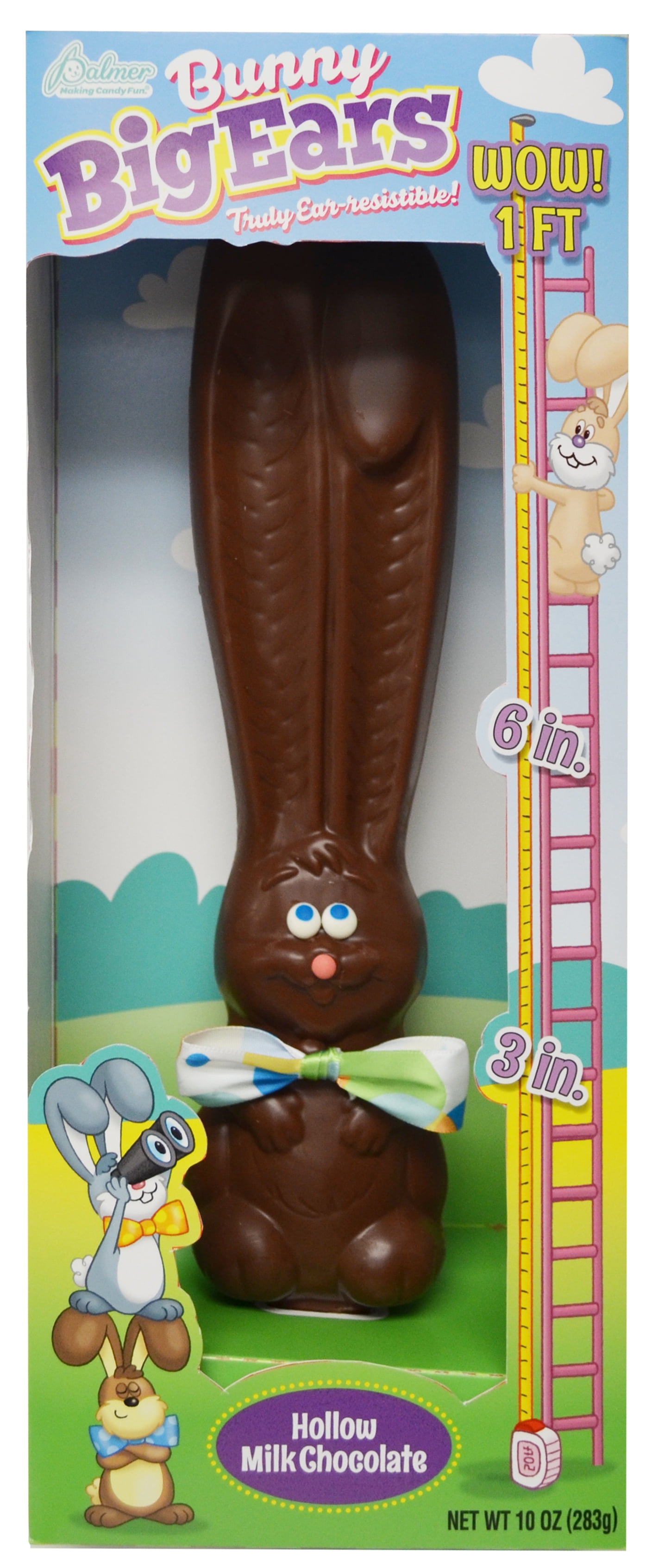RM Palmer Bunny Big Ears Hollow Milk Chocolate Easter Candy, 10 oz