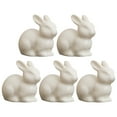thumbnail image 1 of 5PCS White Rabbit Ceramic Decor for Moss Micro Landscape (S White), 1 of 8