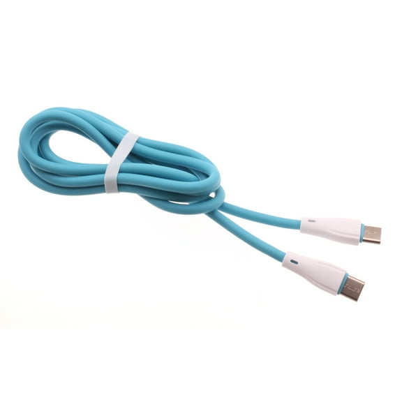 PD Fast Charger Cord 4ft USB-C Cable for T-Mobile REVVL 6 PRO 5G Phone - Power Wire (Type-C to Type-C) Sync Blue A2V Compatible With REVVL 6 PRO 5G