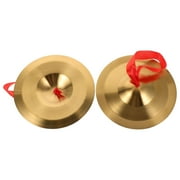 PTOOTP Cymbal Set Small Hand Cymbals Percussion for Outdoor Performances 1 Pair