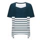 thumbnail image 5 of Camisetas de Manga Corta de Verano para Mujeres, Moda Impresa Falsa de Dos Piezas de Cuello Redondo para Uso Casual, Diario Y de Fiesta, 5 of 7
