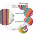 thumbnail image 3 of 60x72 Inch Shower Curtains for Bathroom, Mexican Style Fabric Bath Curtain Decor, Colorful Mexico Stripes Orange Purple Waterproof Restroom Curtains Shower Set Accessories with 12 Hooks 60 Inch, 3 of 7