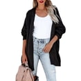 thumbnail image 2 of Yesfashion Womens Open Front Cardigans Long Sleeve Lightweight Loose Knit Casual Sweater Outwear, 2 of 5
