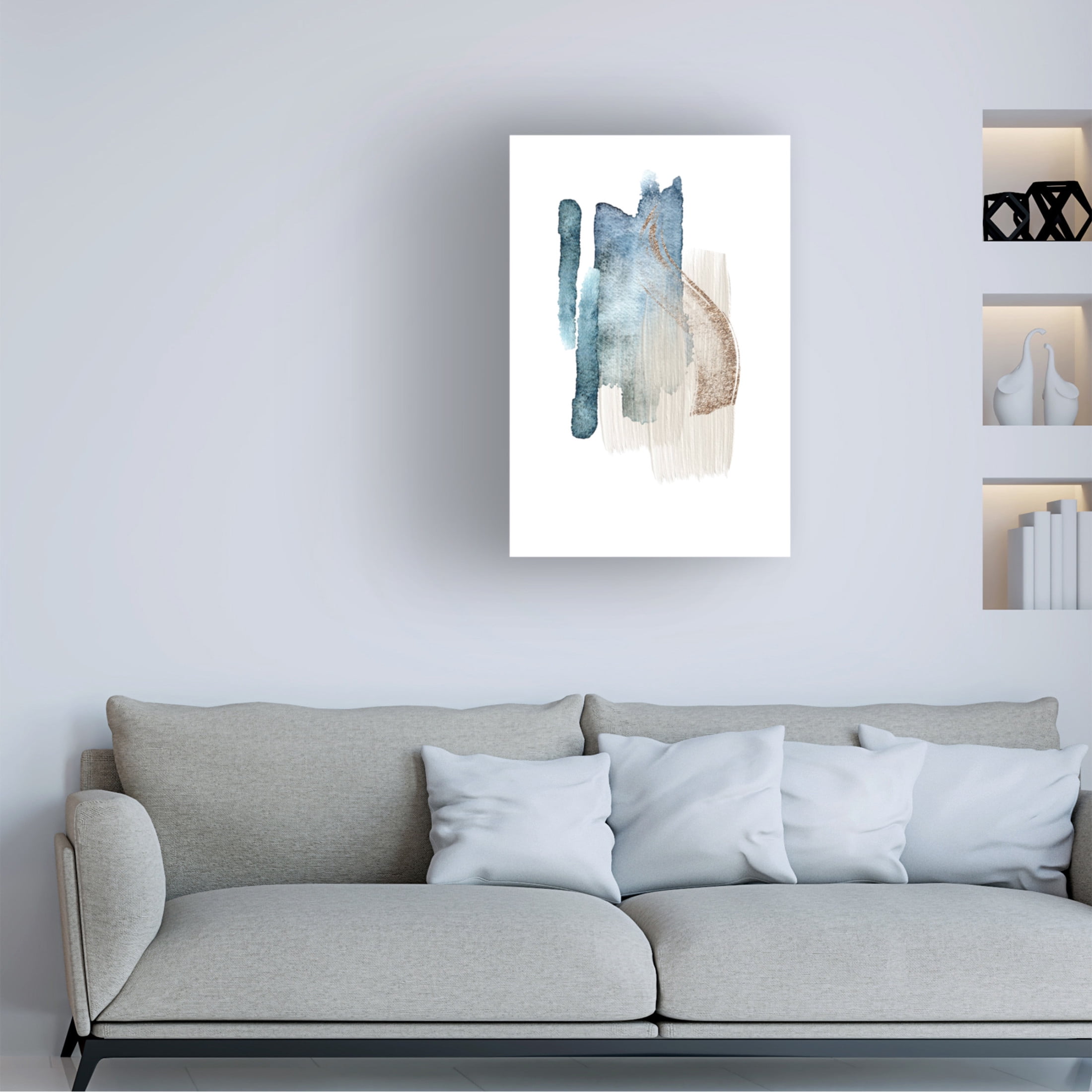 Trademark Fine Art Sally Ann Moss Atlantic Blue Abstract 2 Canvas Wall Art