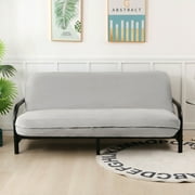 OctoRose Full Size 3 Side Zipper Waterproof Pets Friendly Micro Suede Futon Cover Sofa Day Bed Mattress Cover (Cover ONLY) (Waterproof-Silver, Full Size)