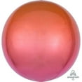 thumbnail image 1 of Mayflower Distributing 619984 Ballon Ombré Orbz 16 Po. - Rouge & Orange, 1 of 3
