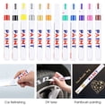 thumbnail image 3 of Lomubue Car Paint Pen Smooth Writing Waterproof High Color Saturation Strong Coverage Unfading Touch Up Paint Rich Colors Optional Car Wheel Tire Oily Painting Pen for Automobile, 3 of 10