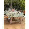 thumbnail image 3 of Outdoor Tablecloths with Umbrella Hole & Zipper, Cartoon Tractor Rectangle Tablecloth 60x120 Inch, Cute Green Digger Shovel Truck Rustic Waterproof Table Cloth, Patio/Pool/Picnic Table Covers, 3 of 8