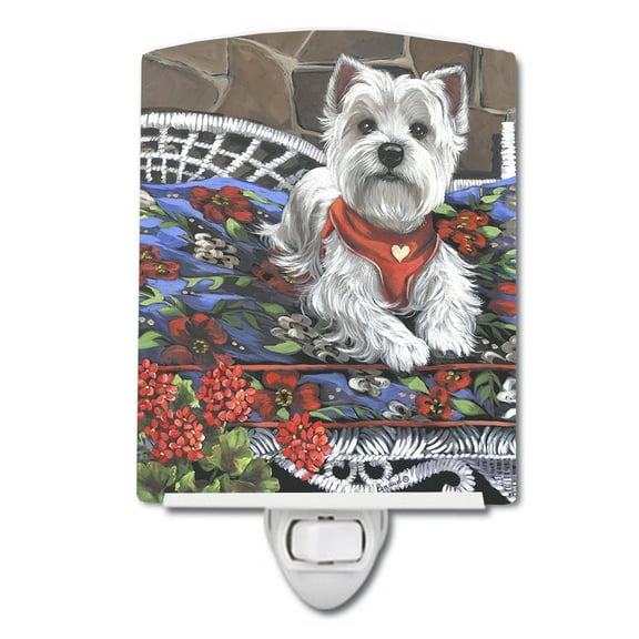 Caroline's Treasures PPP3206CNL Westie Hannah Mae Ceramic Night Light, 6x4x3", multicolor