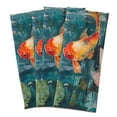 thumbnail image 2 of WOBOGO Goldfish in The Lotus Pond Kitchen Towel 1 Piece Large Cotton Dishcloth Premium Absorbency Set with Hanging Loop, 2 of 7