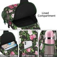 thumbnail image 4 of Artistic Bloom Floral Sling Backpack, Watercolor Flower Print Crossbody Travel Bag, Lightweight Hiking Shoulder Pack, 4 of 6