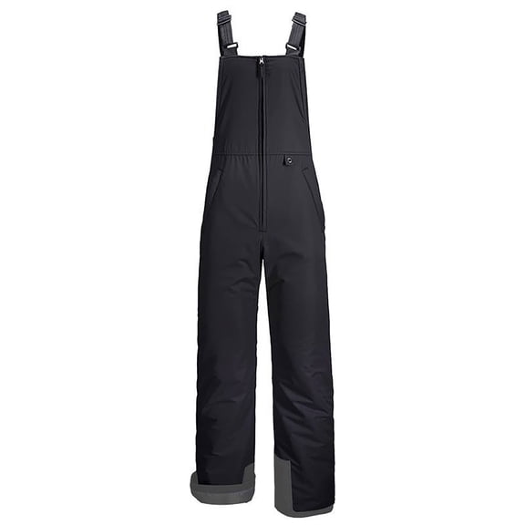 Kids Ski Pants Windproof Waterproof Insulated Snowboarding Salopettes Winter Cargo Bib Overalls Plus Size Black