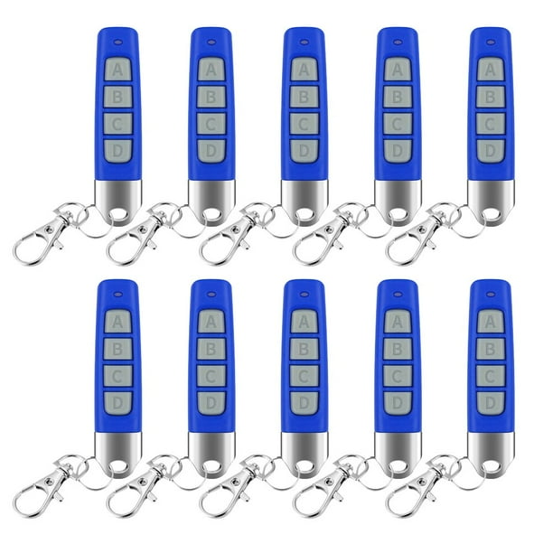 Mando a distancia de 10-4 piezas, 433MHz, llave de coche, abridor de puerta de garaje, duplicador de Control remoto, clonación de código, transmisor de 4 botones