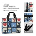 thumbnail image 4 of FORMRS 16" Laptop Bag Carrying Sleeve Case with Handle Travel Shoulder Briefcase, Black Cats and Hearts, 4 of 8