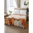 thumbnail image 3 of Twin XL Flat Sheet Only Fall Thanksgiving Pumpkin Leaf Soft Microfiber Cooling Bedding Sheets Farm Plant Berry on Linen Flat Bed Sheet for Hotel,Home Decor, 3 of 9