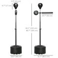 thumbnail image 3 of Soozier Speed Bag Boxing Bag Stand Reflex Training Equipment, Black, 3 of 10