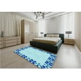 thumbnail image 5 of Ahgly Company Machine Washable Indoor Rectangle Transitional Blue Area Rugs, 5' x 7', 5 of 7