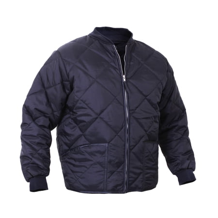 Diamond Quilted Flight Jacket Navy Blue 3XL