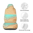 thumbnail image 4 of Picia Beach Footprint Print Waterproof Sweating Car Seat Cover for Post Gym Workout, Running, Beach and Hiking, Universal Fit Anti-Slip Bucket Seat Protector, 4 of 5
