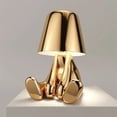 thumbnail image 1 of Lámpara de mesa táctil goldBBedside, lámpara de escritorio Gold Thinker, lámpara de mesita de noche decorativa portátil recargable inalámbrica con carga Usb, 1 of 5