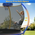 thumbnail image 3 of 10 FT Trampoline for Kids with Basketball Hoop, SEGMART Upgraded Kids Outdoor Trampoline with Enclosure Net and Ladder, Heavy Duty Round Recreational Trampoline for Indoor Outdoor Backyard, 3 of 7