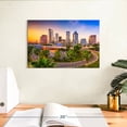 thumbnail image 3 of Elephant Stock Downtown Tampa Skyline Wall Art - Horizontal Canvas Wall Art - Living Room Wall Decor - Places Canvas - Blue And Orange Decor - 12" x 8", 3 of 8