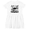 thumbnail image 3 of Inktastic Just a Girl Who Loves Sharks Girls Toddler Dress, 3 of 5