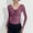 Purple, variant on Abtuhar Women Long Sleeve Tops Solid V Neck Built In Chest Pad Ribbed Standard Hem Fall Shirts