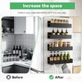 thumbnail image 4 of TINANA Magnetic Spice Rack Organizer 4 Pack for Refrigerator, Moveable Fridge Shelves for Oven, Microwave & Kitchen Storage, Black, 4 of 8